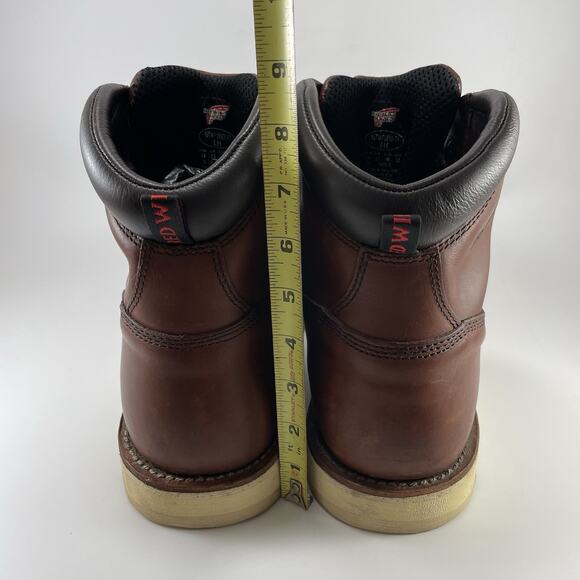 Red Wing 405 Waterproof Leather Work Boots Size 14 D Brown Wedge Moc Toe main image 13